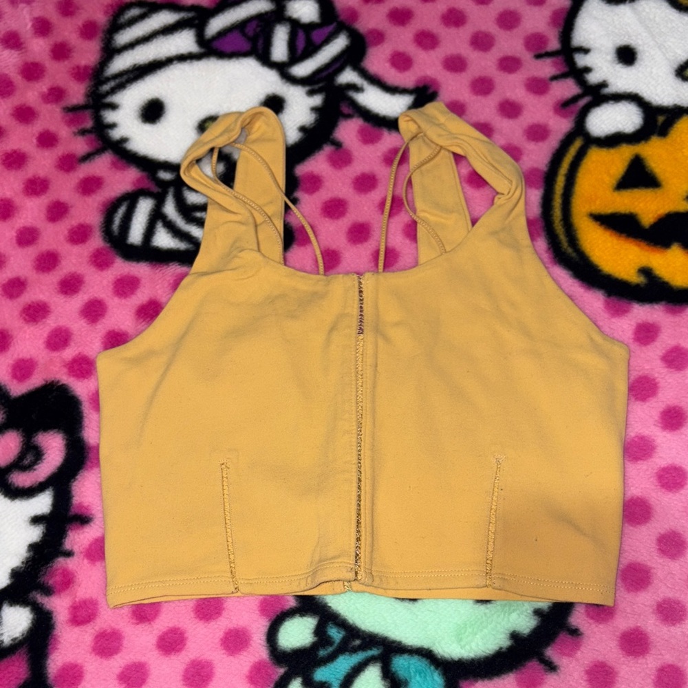 Nike Mustard Yellow Crop Top